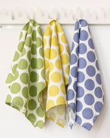 Dot Linen Towel in Lemon