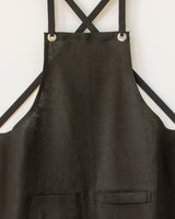 Crossback Linen Apron - Black