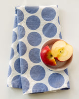Dot Linen Towel in Periwinkle