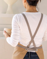 Crossback Linen Apron - Wheat